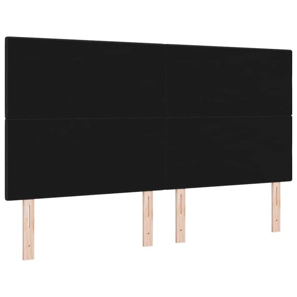LED глава с LED ленти с таблото Черен 180 cm текстил