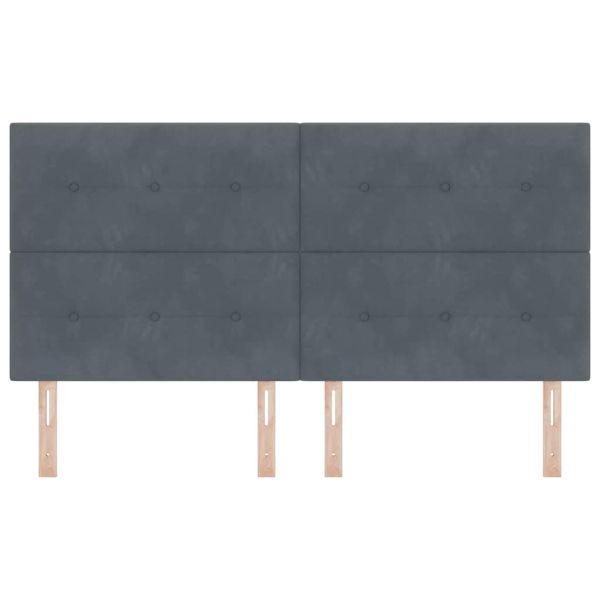 LED глава с LED ленти Сив 180 cm Кадифе