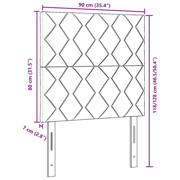 LED глава Светлосиво 90 cm Кадифе