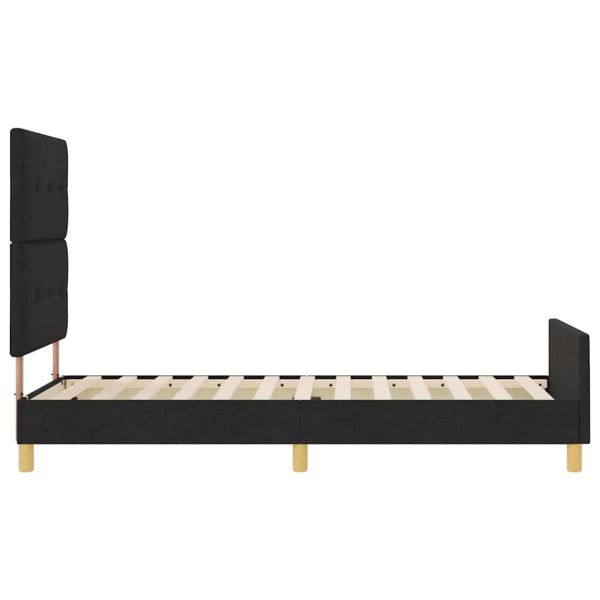 Рамка за легло с таблото Черно 90 x 200 cm текстил