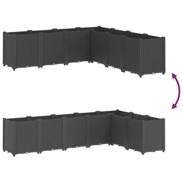 Градински сандък, черен, 160x160x53 см, PP