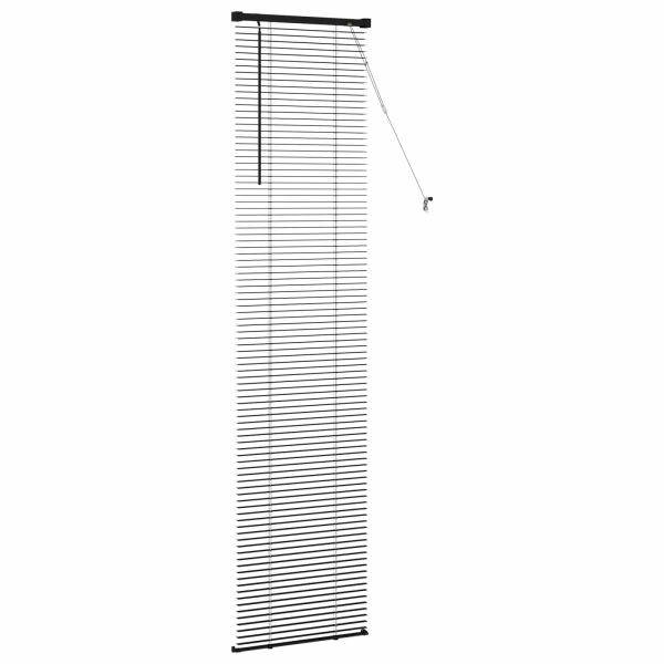 Венецианска щора Черен 213 x 40 см 25 mm ПВЦ