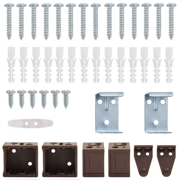 Венецианска щора Тъмно кафяво с шарка 150 x 130 см ПВЦ