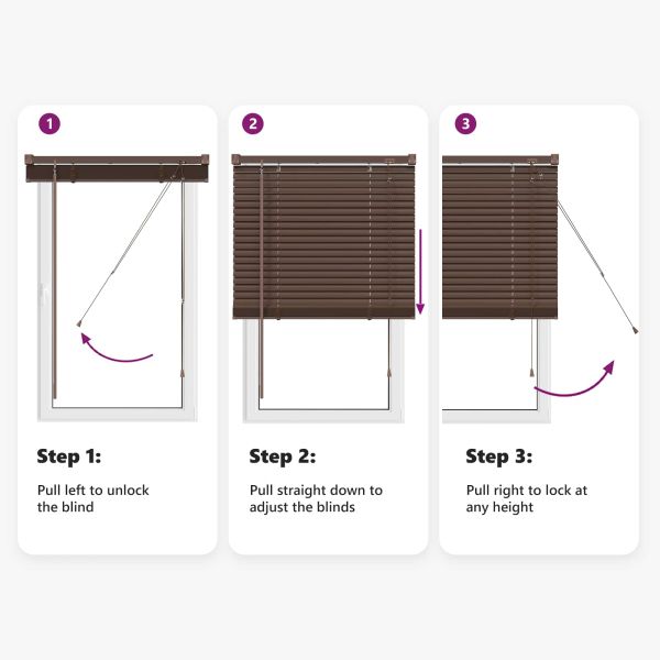 Венецианска щора Регулирума Тъмен кафяв 160 x 150 cm ПВЦ