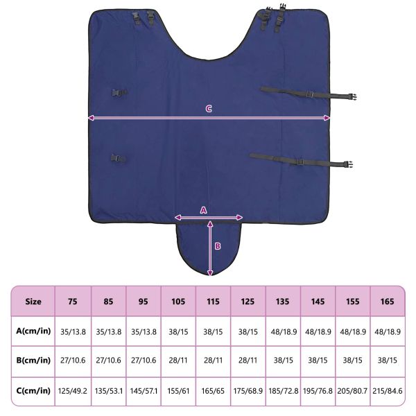 Конско одеяло Тъмен зелен и черен 95 cm Полиестер