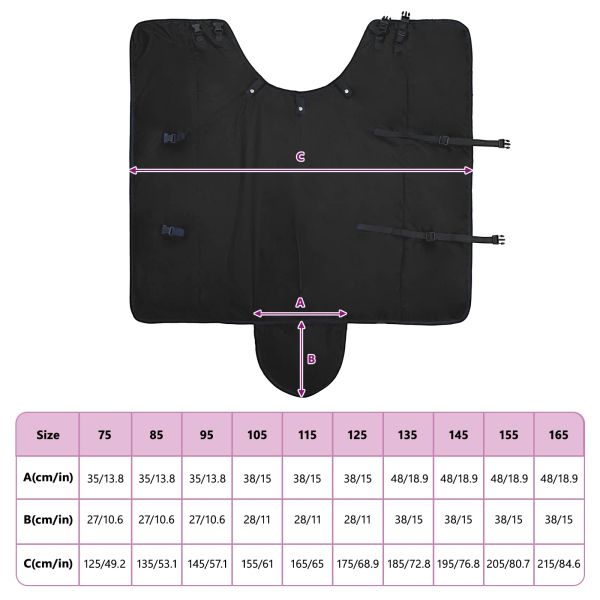 Конско одеяло Тъмен зелен и черен 75 cm Полиестер