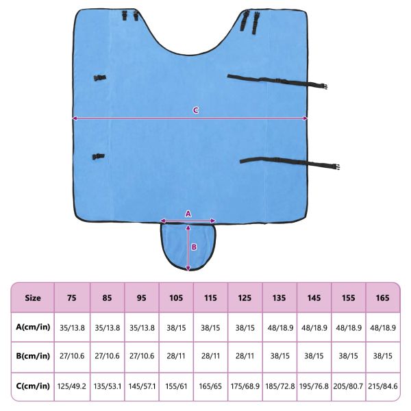 Конско одеяло Пълно аквамариново Полиестер