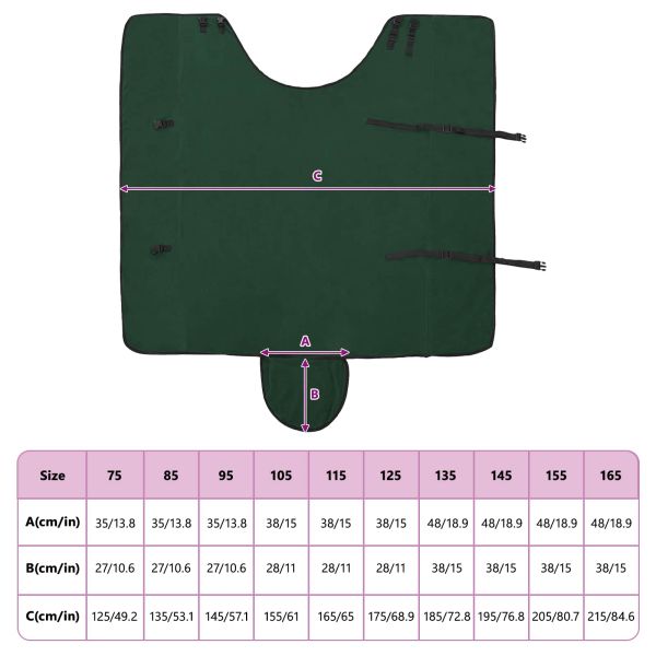 Конско одеяло Пълно тъмно зелено Полиестер