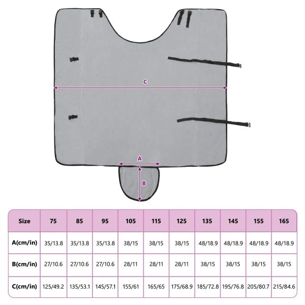 Конско одеяло Пълно светло сиво и розово Полиестер