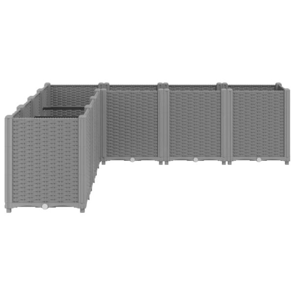 Градински сандък, светлосив, 160x160x53 см, PP