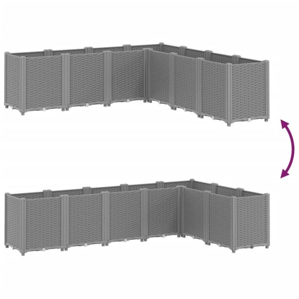 Градински сандък, светлосив, 160x160x53 см, PP