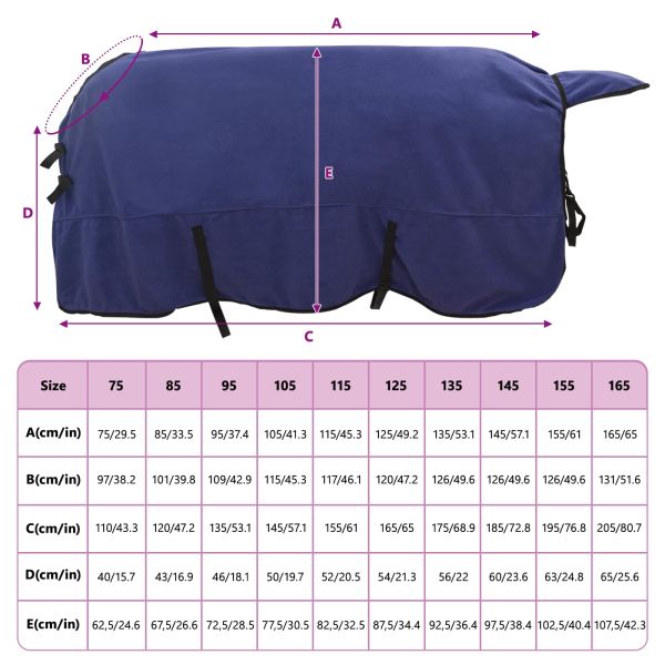 Конско одеяло Морски син 125 cm Полиестер