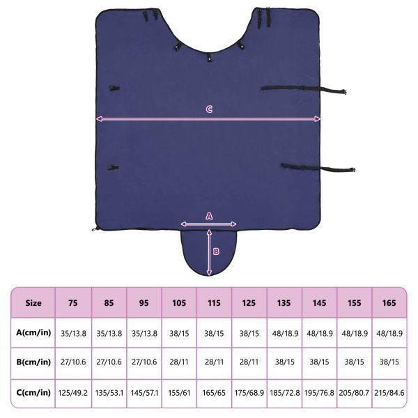 Конско одеяло Морски син Полиестер