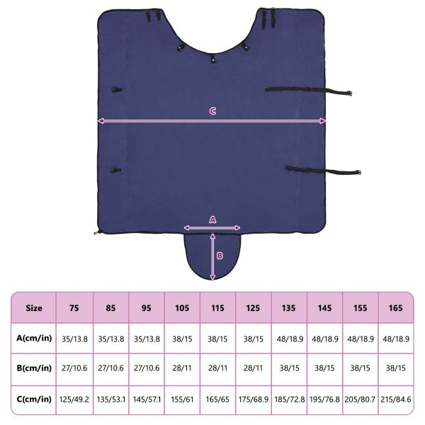 Конско одеяло Морски син Полиестер