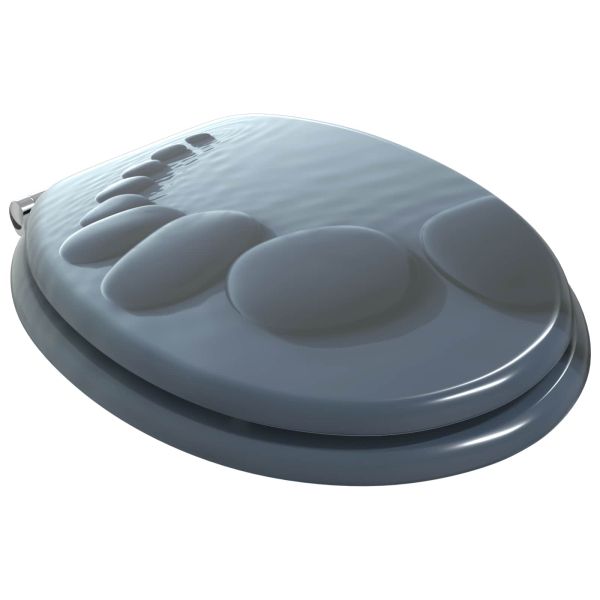 Мека затваряща се тоалетна седалка Сив 44 x 38 см ПДЧ