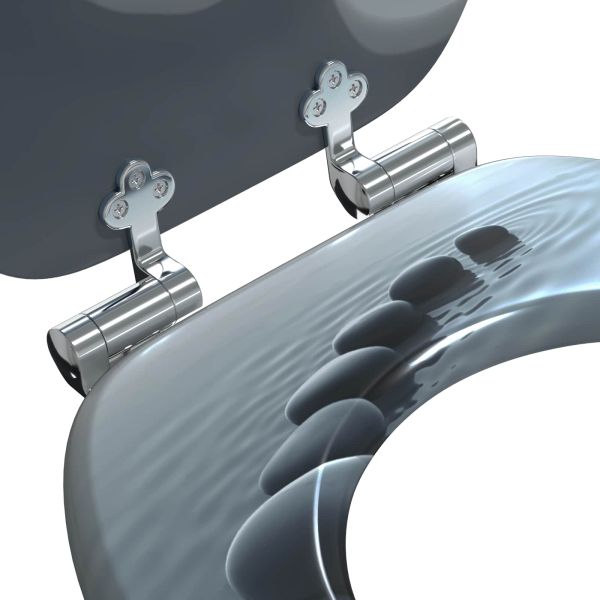 Мека затваряща се тоалетна седалка Сив 44 x 38 см ПДЧ