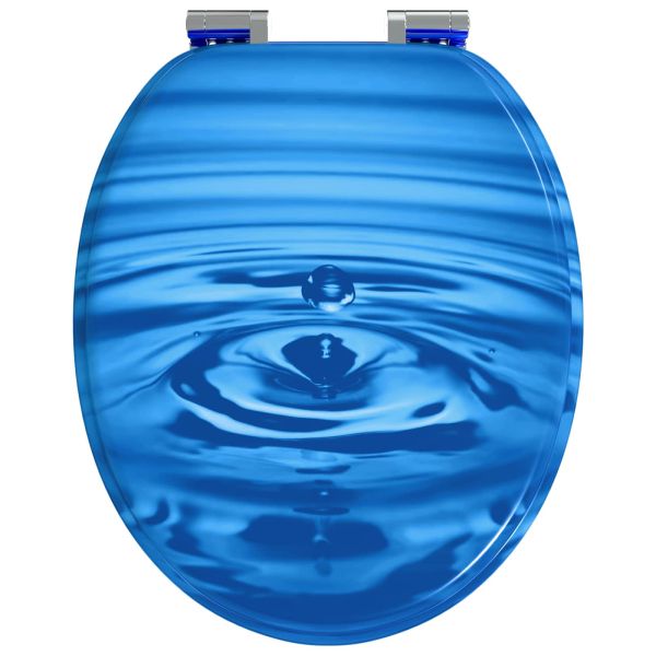 Мека затваряща се тоалетна седалка Син капсула 44 x 38 см ПДЧ