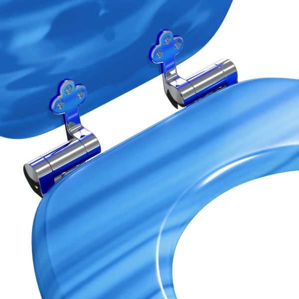 Мека затваряща се тоалетна седалка Син капсула 44 x 38 см ПДЧ