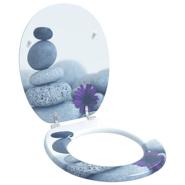 Мека затваряща се тоалетна седалка Сив 44 x 38 см ПДЧ