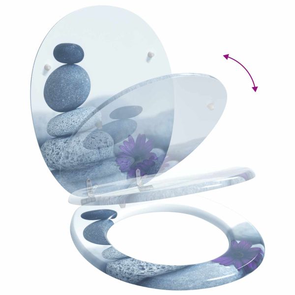 Мека затваряща се тоалетна седалка Сив 44 x 38 см ПДЧ