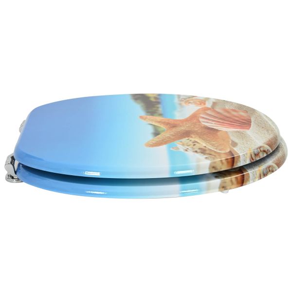 Мека затваряща се тоалетна седалка Светло синьо 44 x 38 см ПДЧ