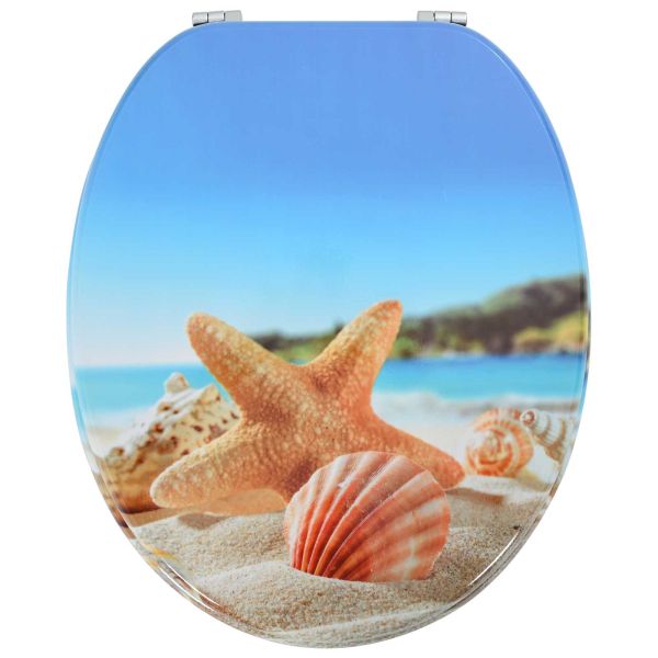 Мека затваряща се тоалетна седалка Светло синьо 44 x 38 см ПДЧ