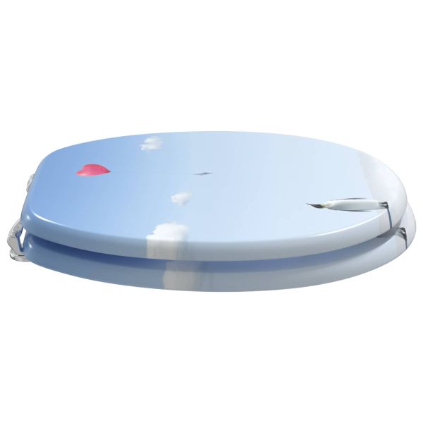 Мека затваряща се тоалетна седалка Синьо 44 x 38 см ПДЧ