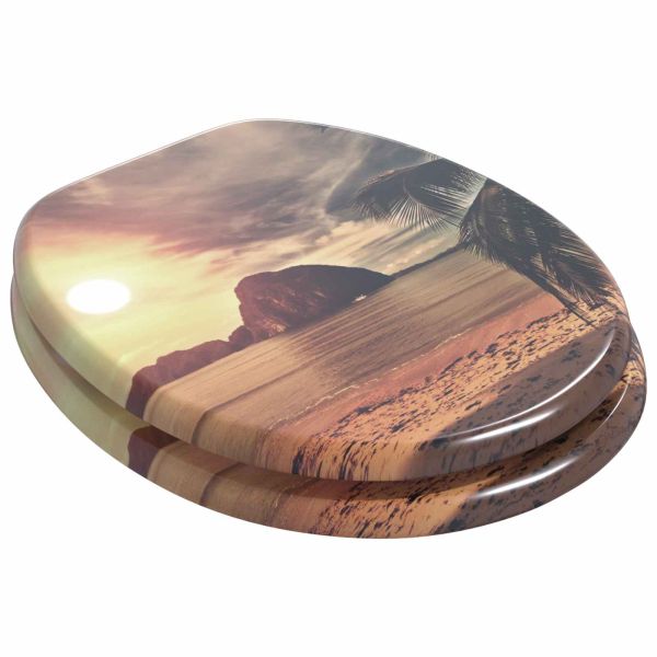 Мека затваряща се тоалетна седалка Оранжево 44 x 38 см ПДЧ