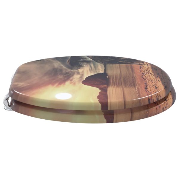 Мека затваряща се тоалетна седалка Оранжево 44 x 38 см ПДЧ