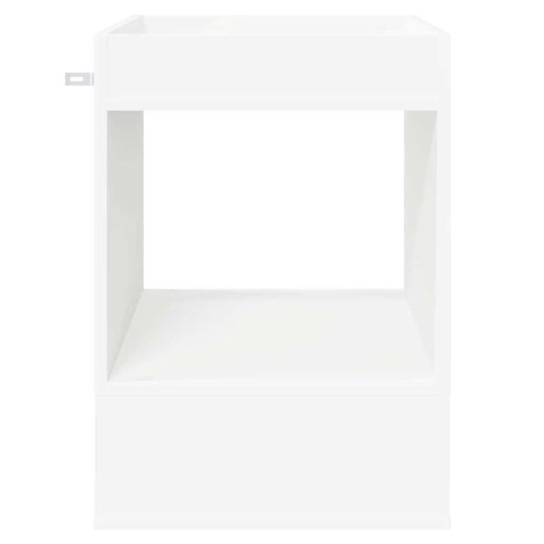 Крайна масичка Бяло 40 x 40 x 56 см Инженерно дърво
