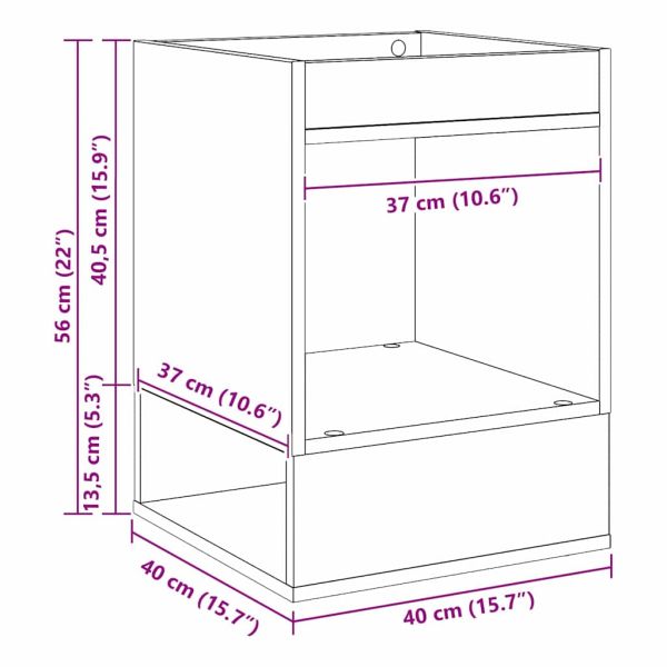 Крайна масичка Старо дърво 40 x 40 x 56 см Инженерно дърво
