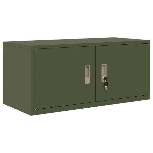 Шкаф за съхранение Маслинено зелено 90 x 40 x 40 см Стомана