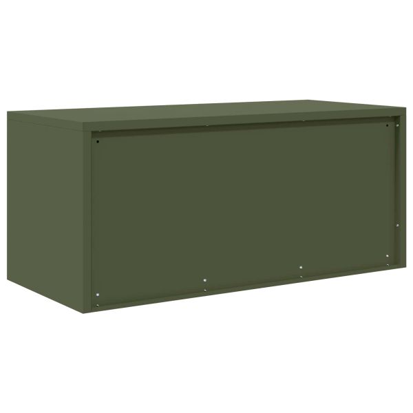 Шкаф за съхранение Маслинено зелено 90 x 40 x 40 см Стомана