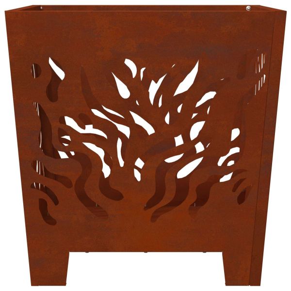 Огнище Кафяво 40 x 40 x 40 cm Патинираща стомана