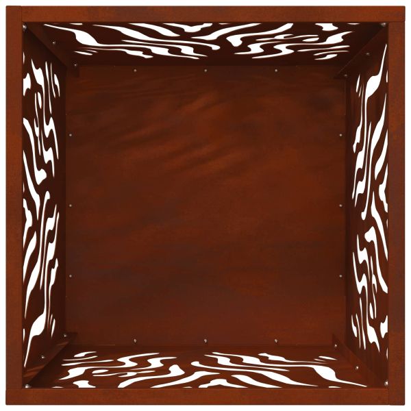 Огнище Кафяво 40 x 40 x 40 cm Патинираща стомана