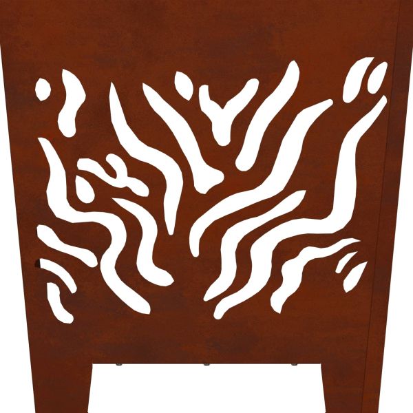 Огнище Кафяво 40 x 40 x 40 cm Патинираща стомана