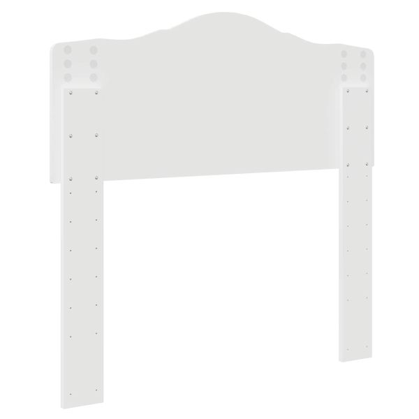 Облегалка за глава Гланц бяло Инженерна дървесина