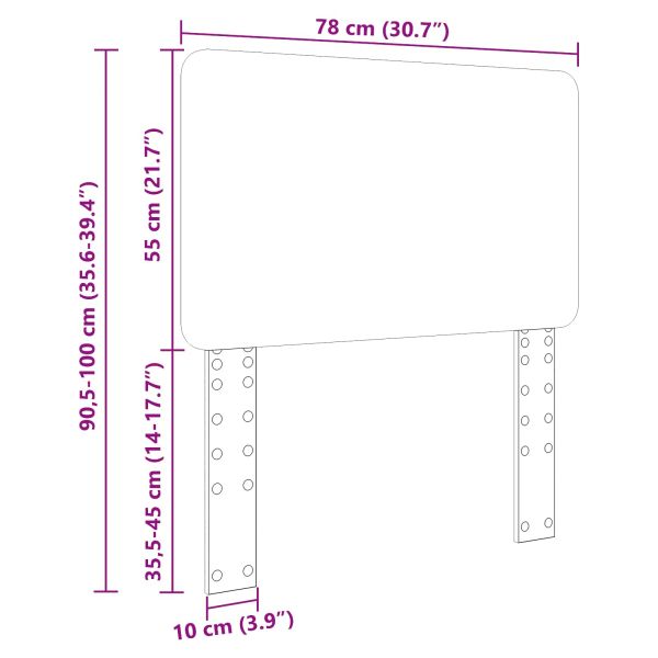 Облегалка за глава Циментено сиво Инженерна дървесина
