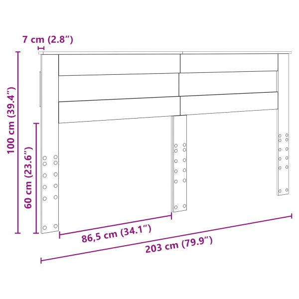 Облегалка за глава Дъб 100 cm Инженерно дърво