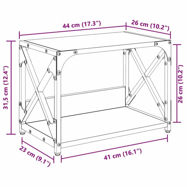 Стойка за принтер Старо дърво 44 x 26 x 31.5 см