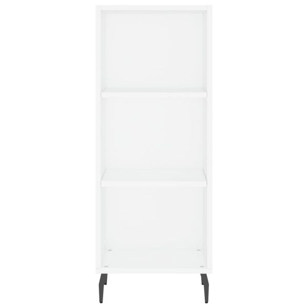 Висок шкаф, бял, 34,5x34x180 см, инженерно дърво