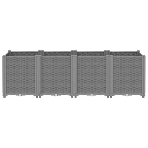 Градински сандък, светлосив, 160x40x53 см, PP