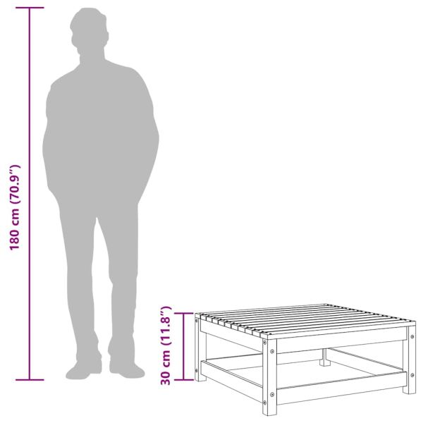 Градинска табуретка, 70x70x30 см, импрегниран бор