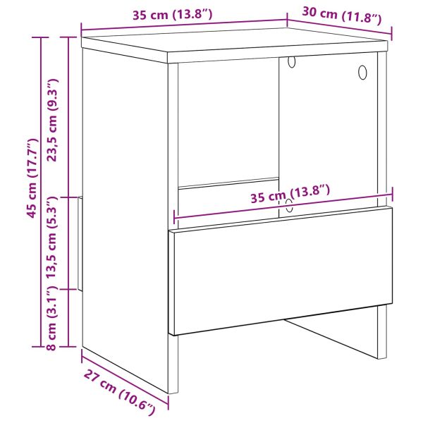 Етажерка за списания Дъб 35 x 30 x 45 см