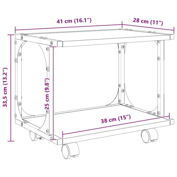 Стойка за принтер Старо дърво 41 x 28 x 33,5 см