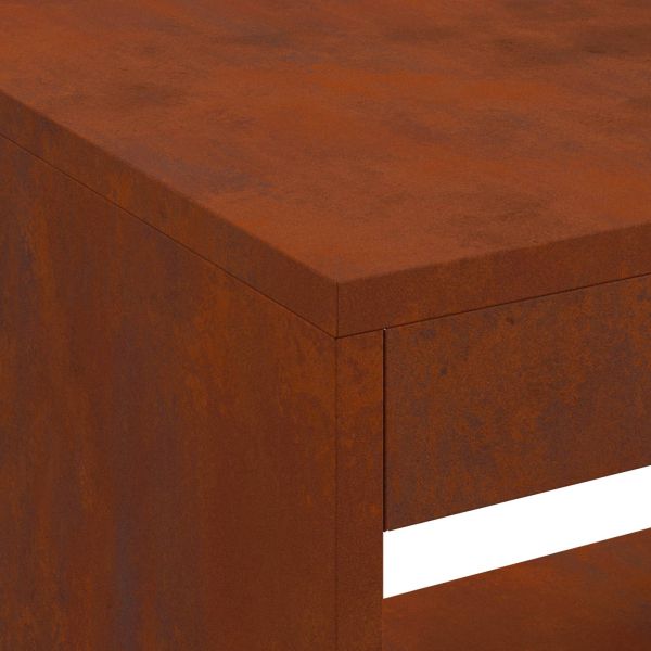 Огнище Кафяво 160 х 45 х 35 см Стомана