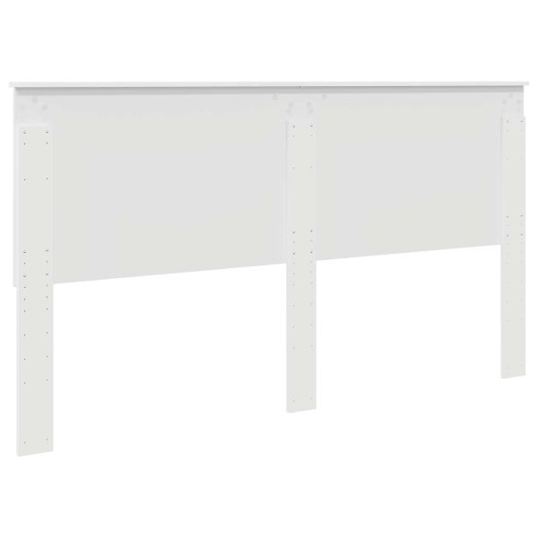 Облегалка за глава Бял Инженерен дървен материал