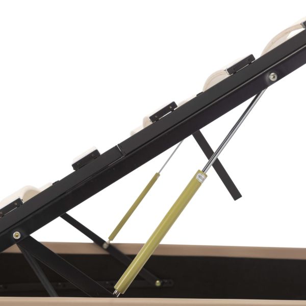 Легло с повдигащ механизъм капучино изкуствена кожа 140x200 cм