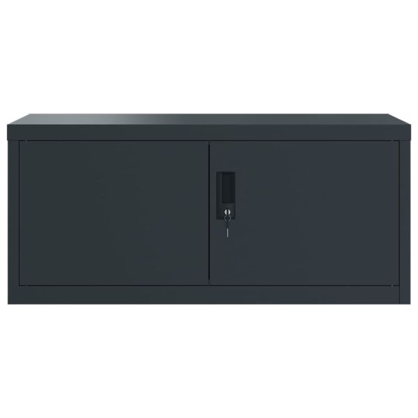 Шкаф за папки антрацит 90x40x110 см стомана