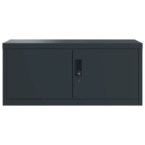 Шкаф за папки антрацит 90x40x240 см стомана